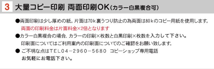 大量コピー印刷 両面印刷OK